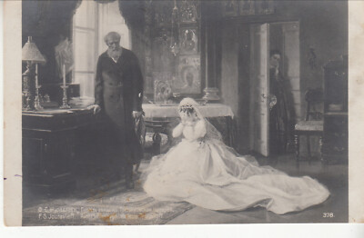 RUSSIA 1910s Classic Postcard: Painting: Jouravlev ''Before the wedding''