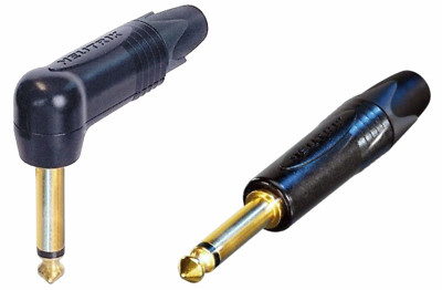 1 Pair Neutrik NP2X-B 6.35 mm 1/4 Guitar Plug & NP2RX-B Mono 1/4 TS Right Angle