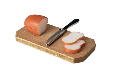 Miniature Dollhouse Bread Board with Knife 1:12 Scale New