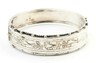 Sterling Silver Hinged Bangle Vintage Fine Statement Jewellery Embellished Front-1.JPG