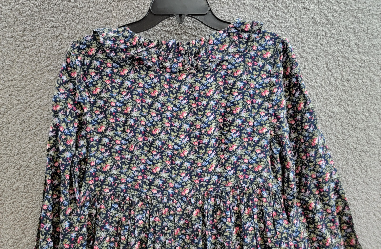 Polo Ralph Lauren Floral-Print Day Dress Girls 16 Henley Floral Long Sleeves - Picture 11 of 16