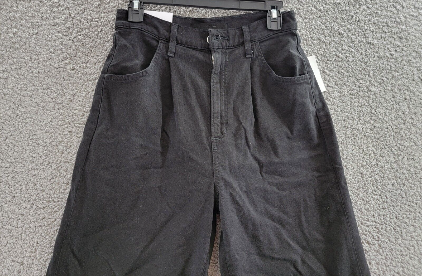 Joe's Jeans The Pleated High Rise Wide Leg Jeans Women's 27 Black Zipper Fly - Picture 2 of 17