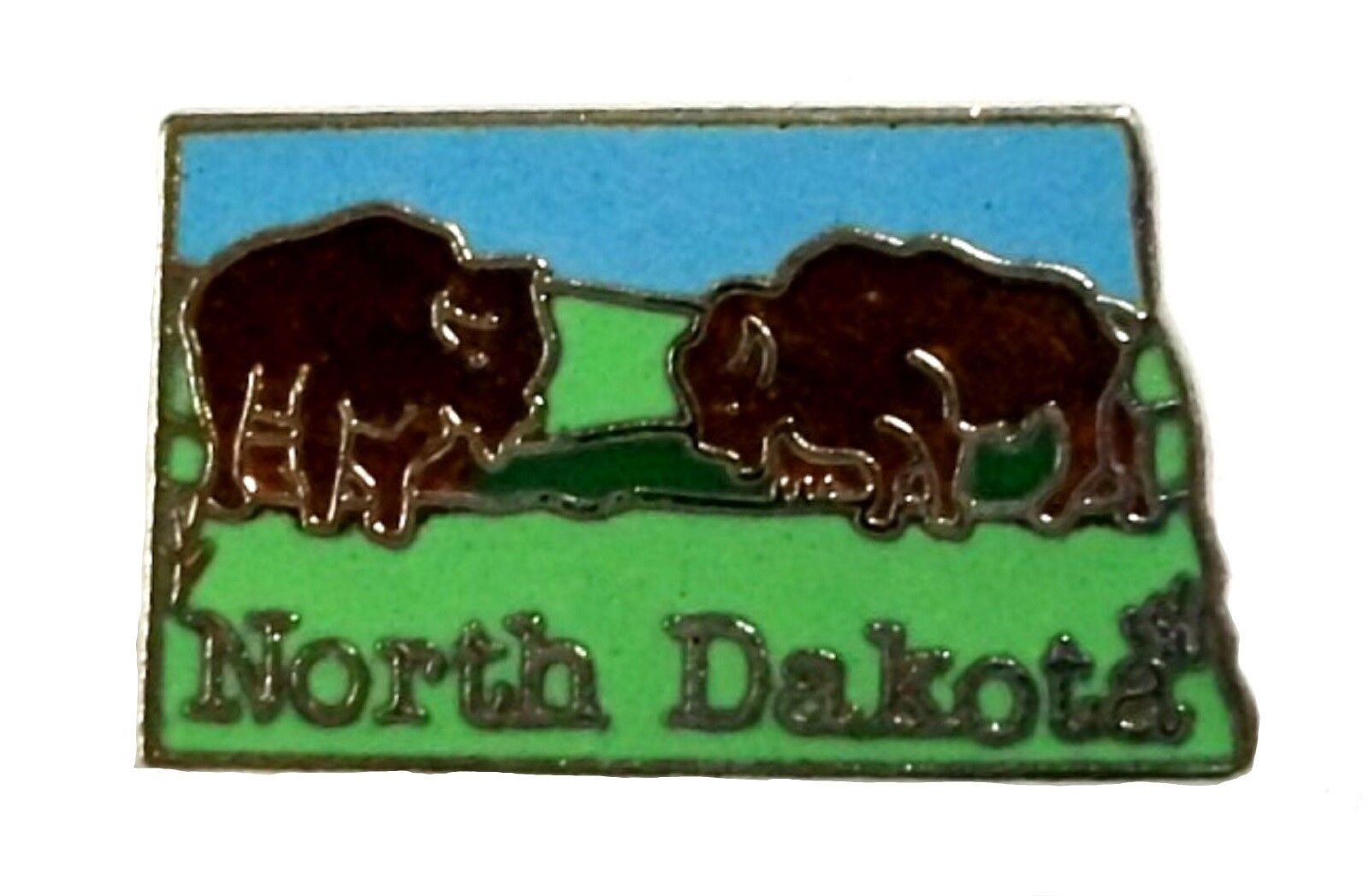 North Dakota State Outline Hat Tac or Lapel Pin