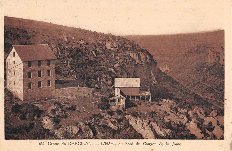 Cpa 48 Grotte De Dargilan / L'Hotel Au Bord Du Canyon De La Jonte
