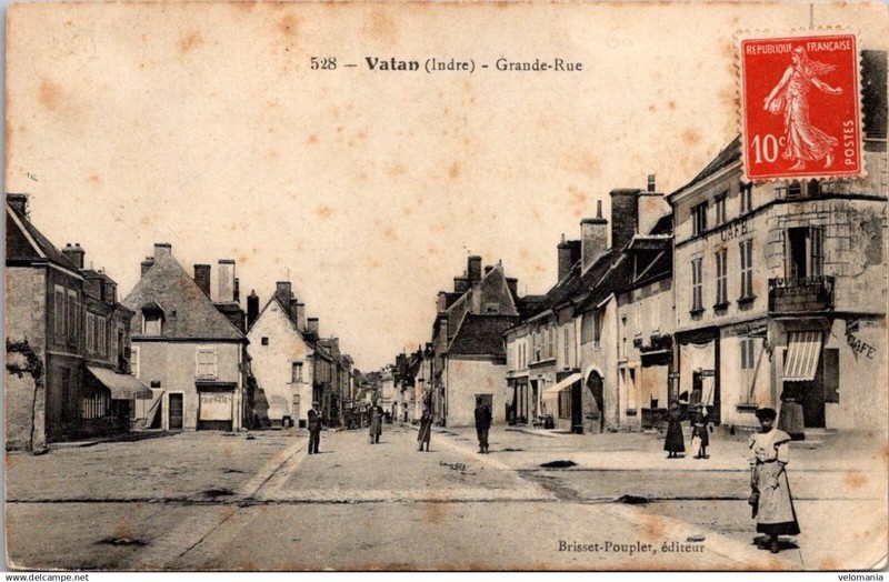 21417 Cpa 36 Vatan - Grande Rue