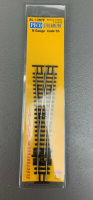 PECO SL-E397F N Streamline Code 55 NS Medium Radius Wye Turnout ElectrofrG N0011
