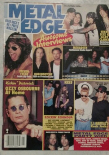 Metal Magazine Lot Megadeth, Queensryche '90's: Kerrang, Metal Edge, RIP