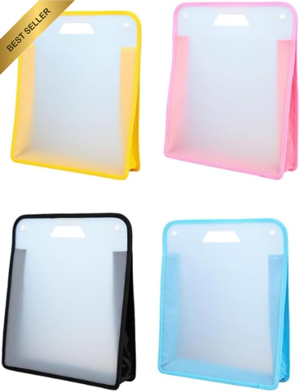 4 Pack Scrapbook Paper Storage Organizer – Portable Expanding File Organizer Bag