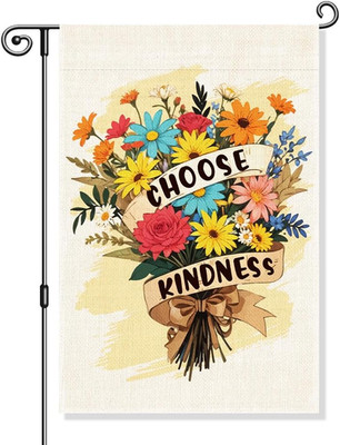 Choose Kindness Garden Flag, Funny Floral Yard Flag for Outside, Kindness Lawn F