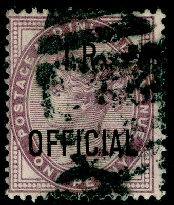 SG O3, ½d lilac, DIE II, USED.
