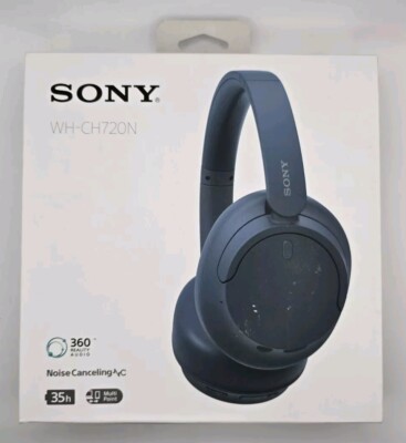 Sony WH-CH720N Wireless Noise Canceling Headphones - Blue - Open Box