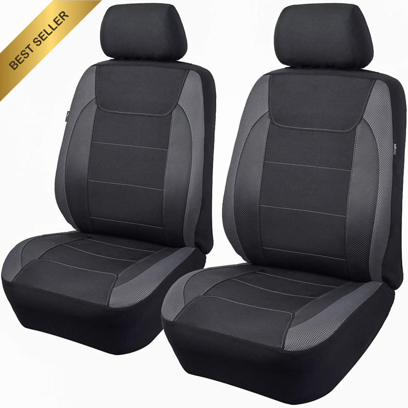 Gabardine Mesh Front Car Seat Covers Airbag Compatible Protector Universal for M