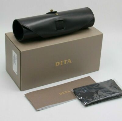 NEW Dita Sunglasses Eyeglasses Black Soft Leather Case XL Wooden Box 