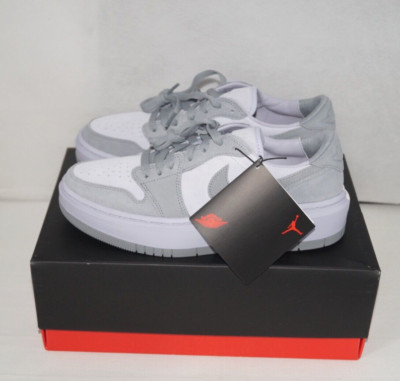 NWOB Authentic NIKE AIR JORDAN 1 ELEVATE LOW Gray/Titanium Leather Womens 9 M