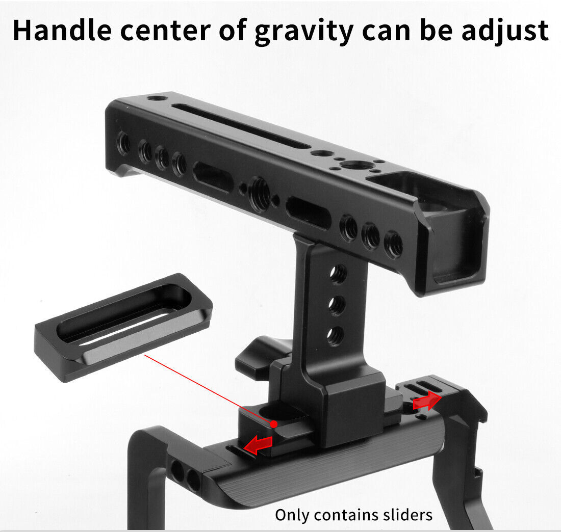 Rail NATO Mini 1/4" Slider Cameras for Rig Anti-Off Safety Extension Quick Top