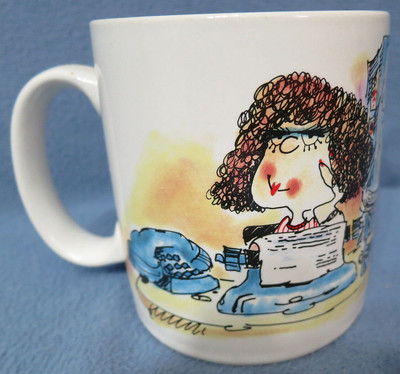Vtg Russ Berrie Secretary Coffee Tea Mug Knows Where Everything Is Except Boss