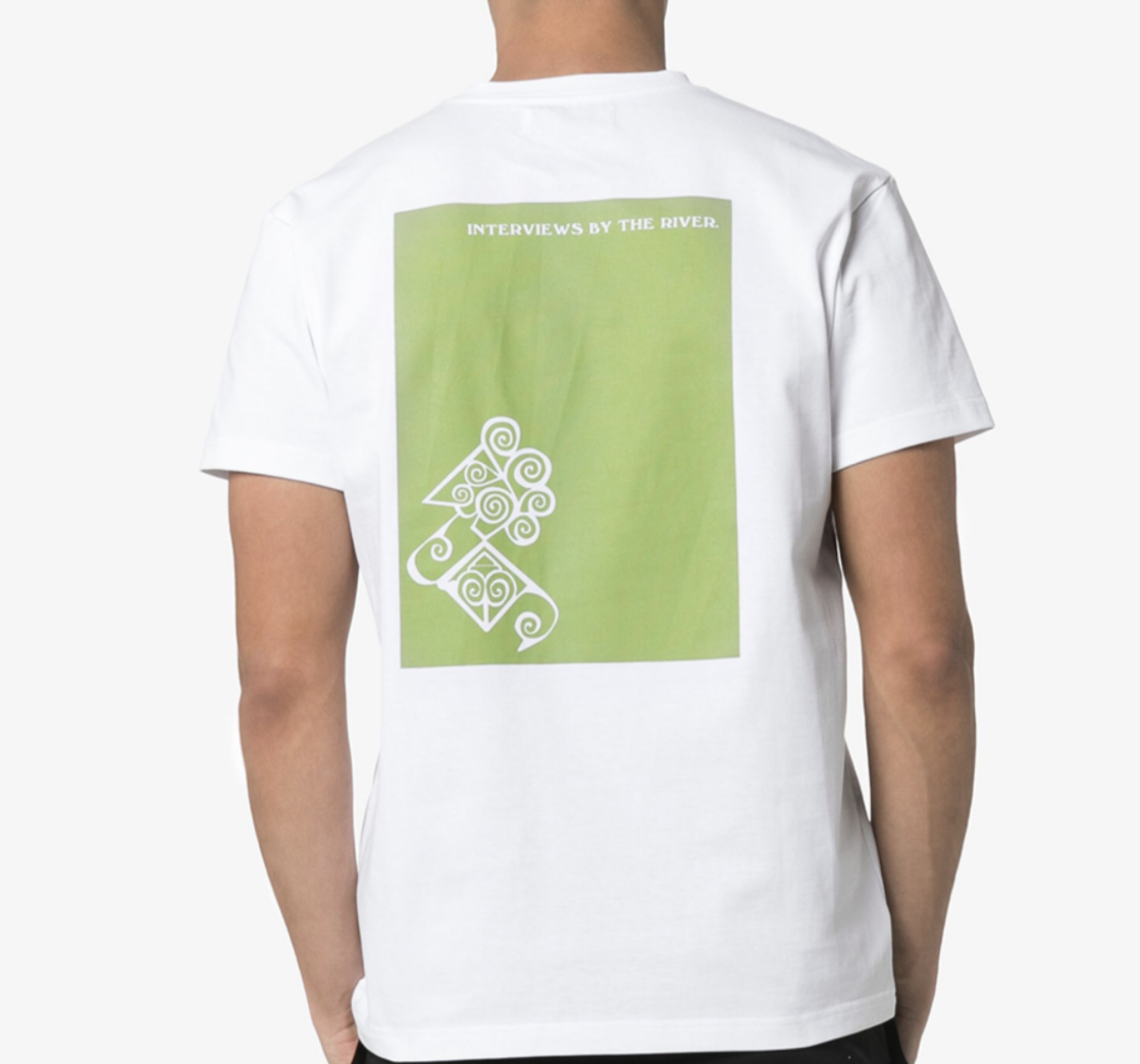 Kiko Kostadinov Interview by the river logo print t-shirt