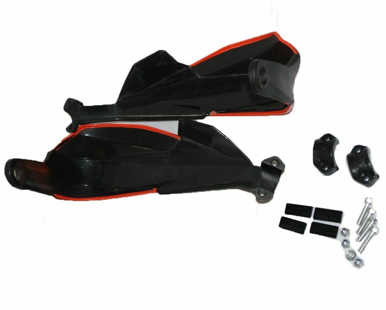 Nos Custom Painted Handlebar Hand Guard Set Black Orange Fits For KTM 