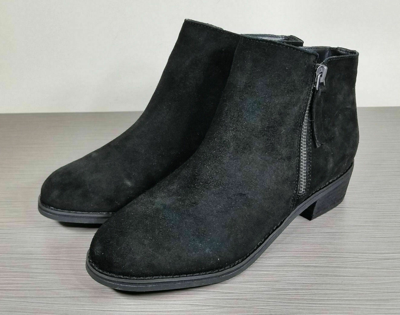 Blondo Linda Waterproof Bootie, Black Suede, Womens Size 8.5 M