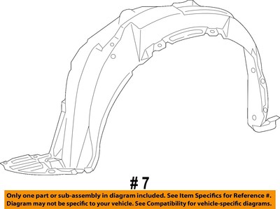TOYOTA OEM 12-14 Prius C-Fender Liner Left 5387652350 TOYOTA OEM 12-14 Prius C-Fender Liner Left 5387652350