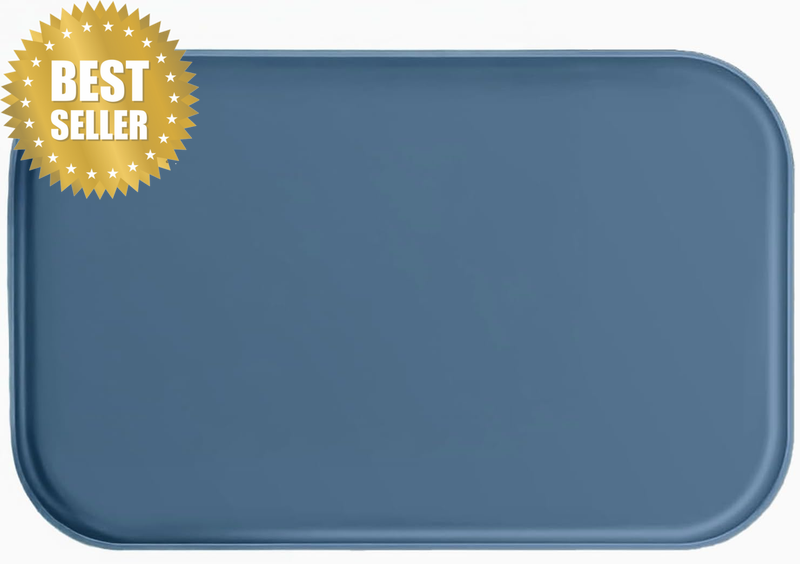 Silicone Pet Food Mat with Raised Edge, Non Slip Waterproof Feeding Mat for Dogs