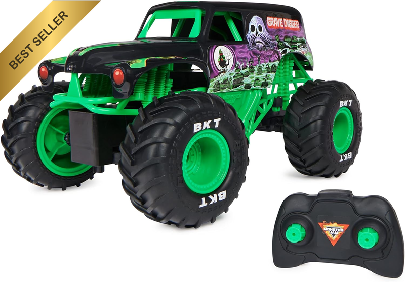 , Official Grave Digger Remote Control Monster Truck 1:15 Scale, 2.4Ghz, Kids To