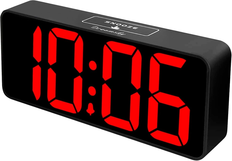 Large Digital Alarm Clock Big Numbers for Seniors & Visually Impaired, 9 Inches