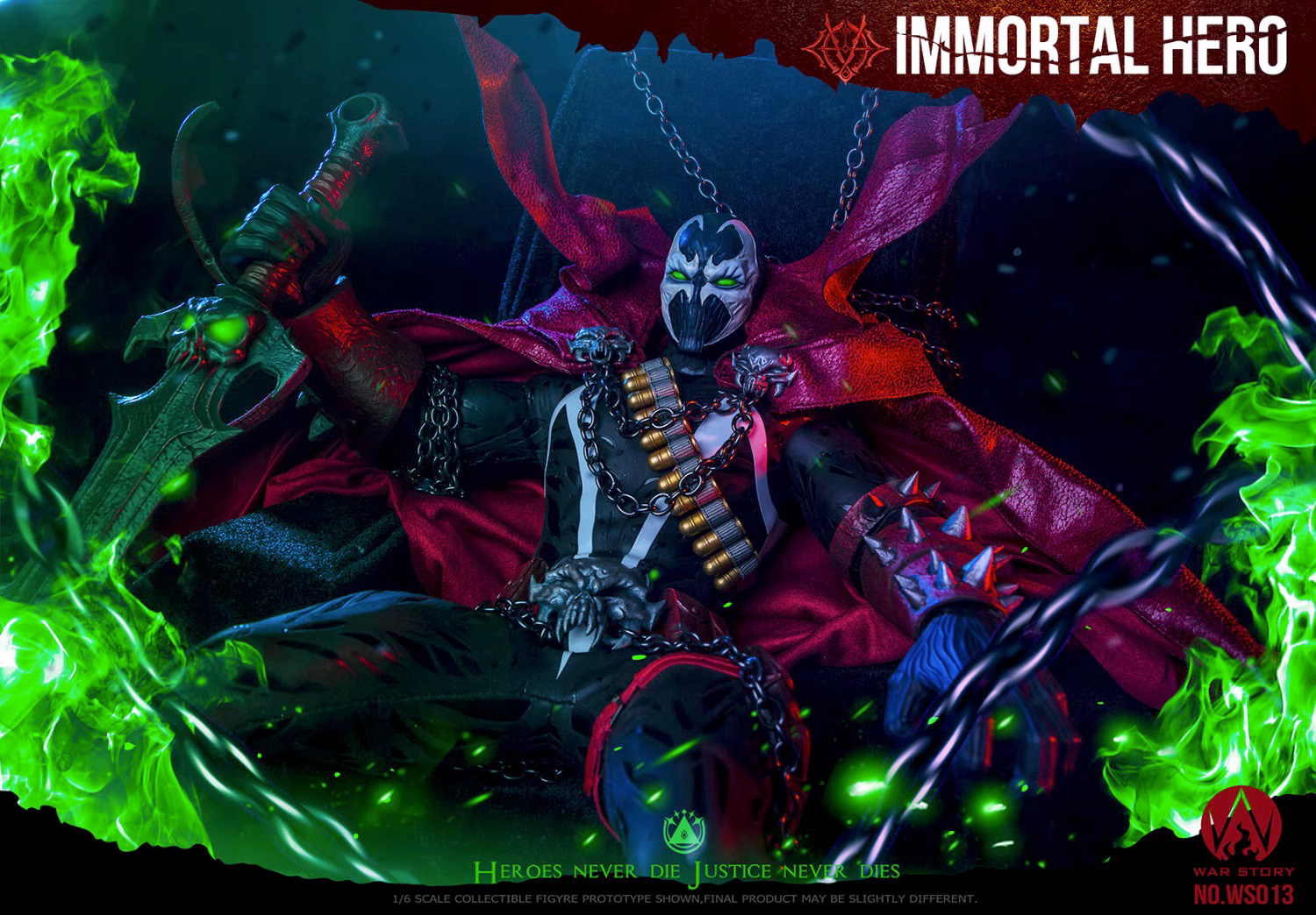 New WAR STORY WS013 1/6 Spawn Al Simmons Immortal Hero