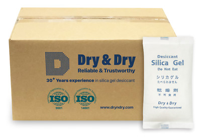 500 gram X 40 PK ''Dry & Dry'' High Quality Pure Silica Gel Desiccant Packets