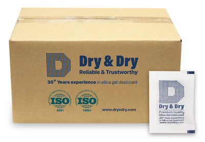 5 Gram [1000 Pack] ''Dry & Dry'' Silica Gel Desiccant Packets - Rechargeable Cloth