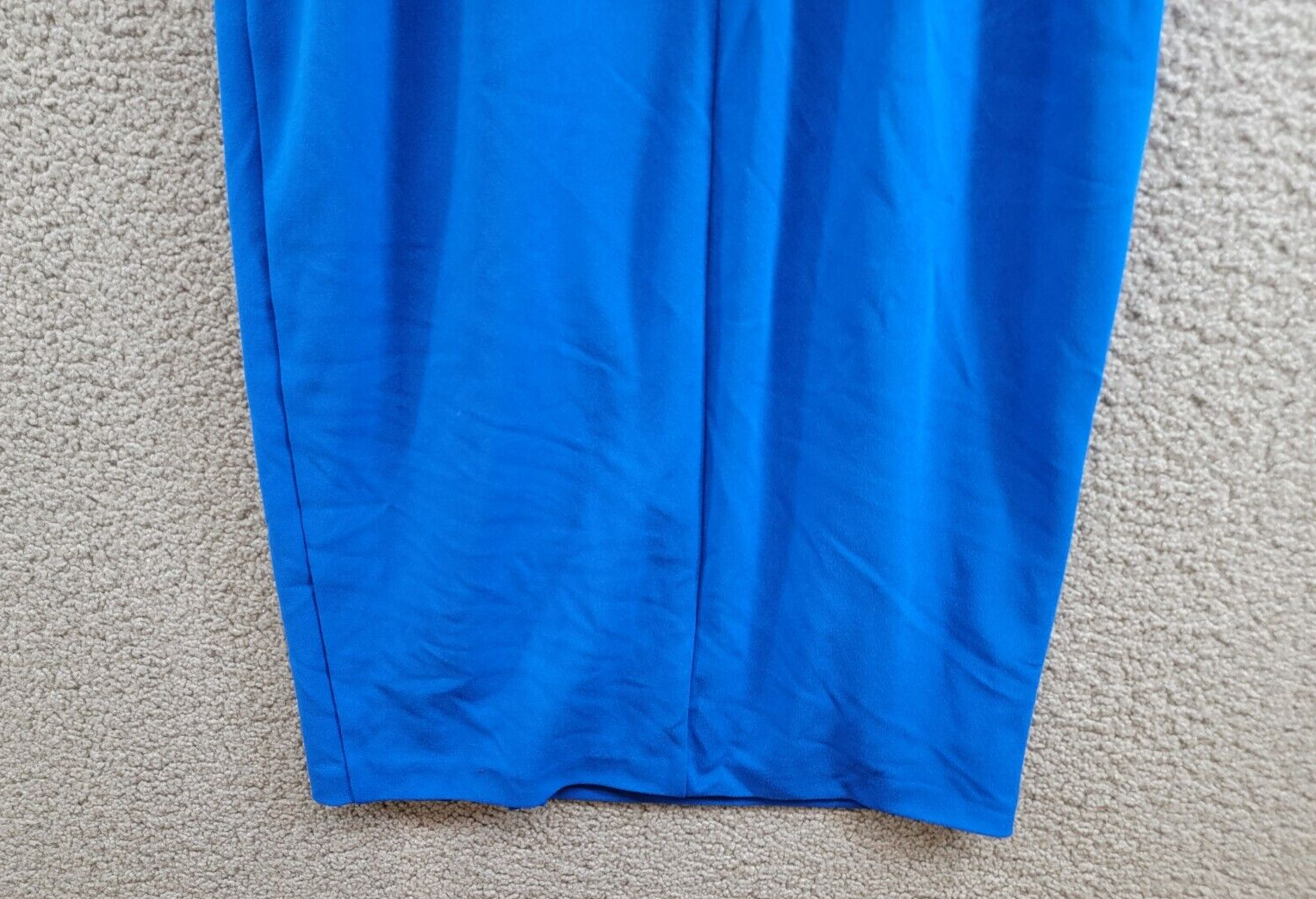 Aidan by Adrianna Papell Feather-Trim Sheath Dress Women's 8 Blue Solid Back Zip - Picture 11 of 16