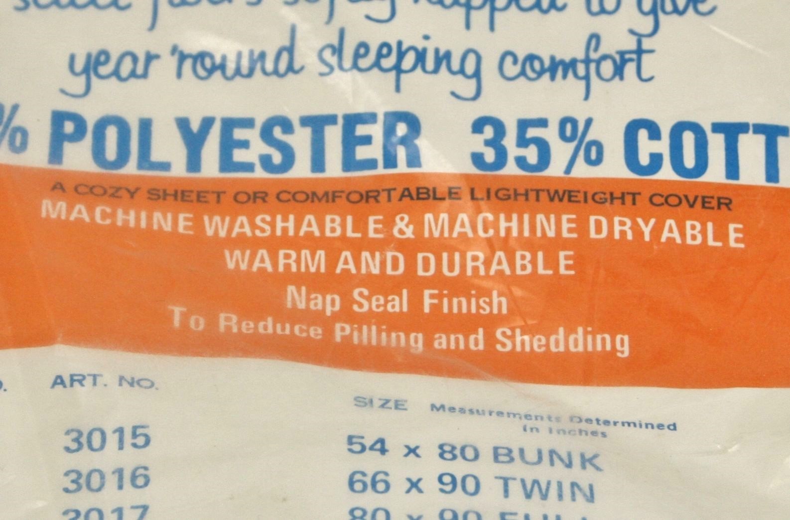 Vintage White Lightweigh Blanket Full Size from Montgomery Wards New in Package