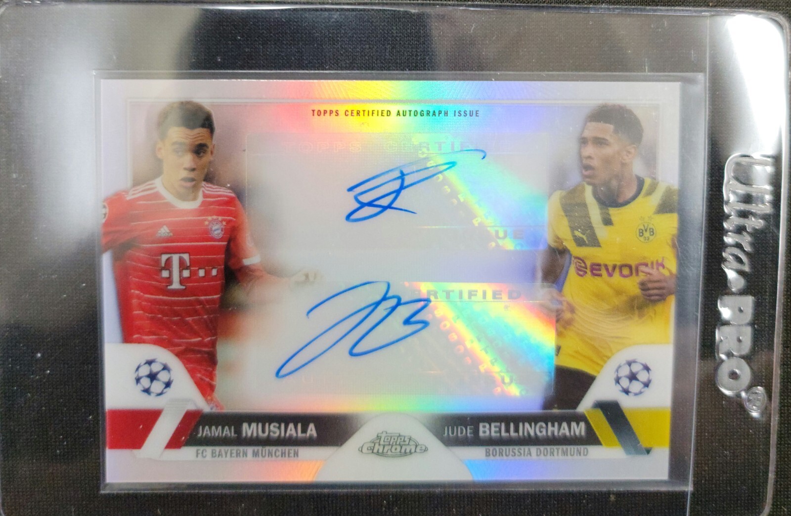 Topps UCC Chrome Jamal Musiala Jude Bellingham Dual Auto 97 Topps UCC Chrome Jamal Musiala Jude Bellingham Dual Auto 97
