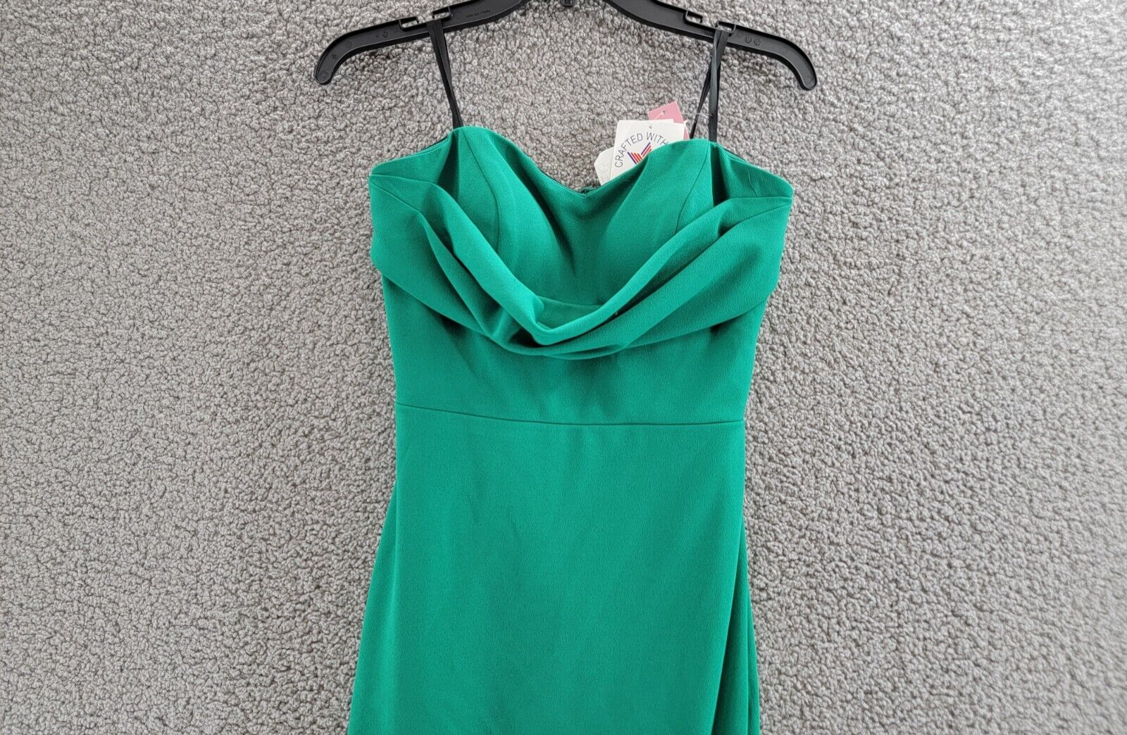 AQUA Strapless Knee-Length Cocktail Dress Women's 4 Green Sweetheart Neck - Picture 3 of 15