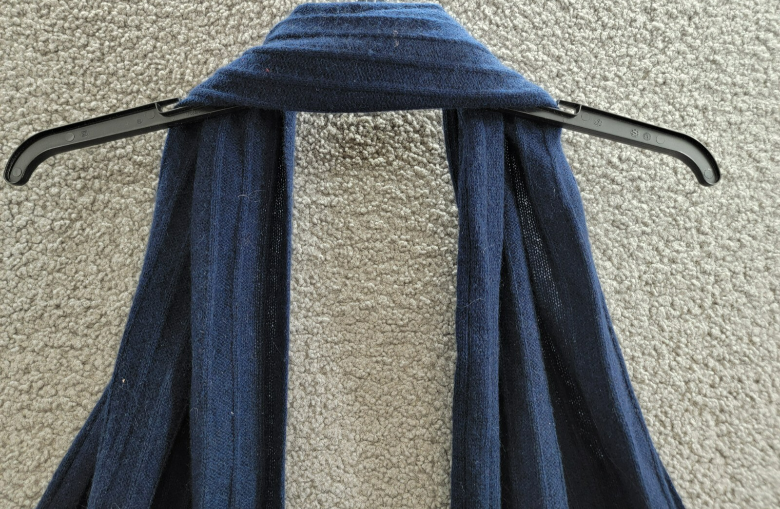 Charter Club Ribbed 100% Cashmere Scarf Women's One Size Navy - Picture 3 of 13