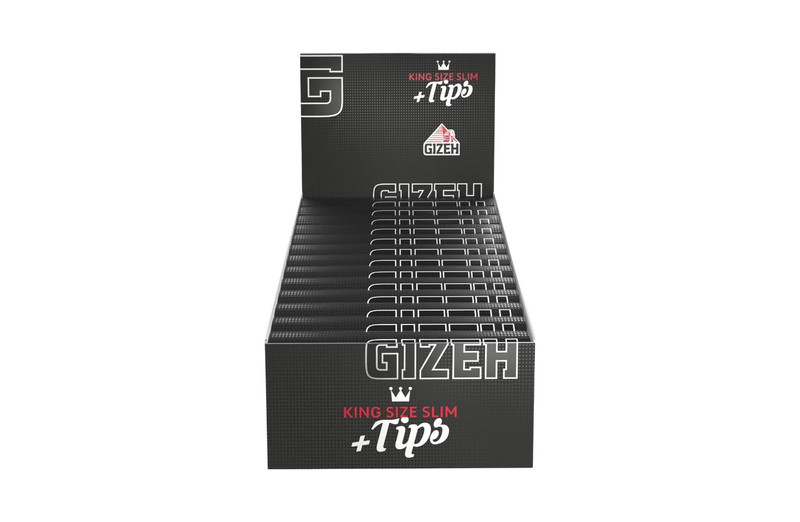 Gizeh Black King Size Slim + Tips - BlÃ¤Ttchen Zum Drehen - 26er Pack