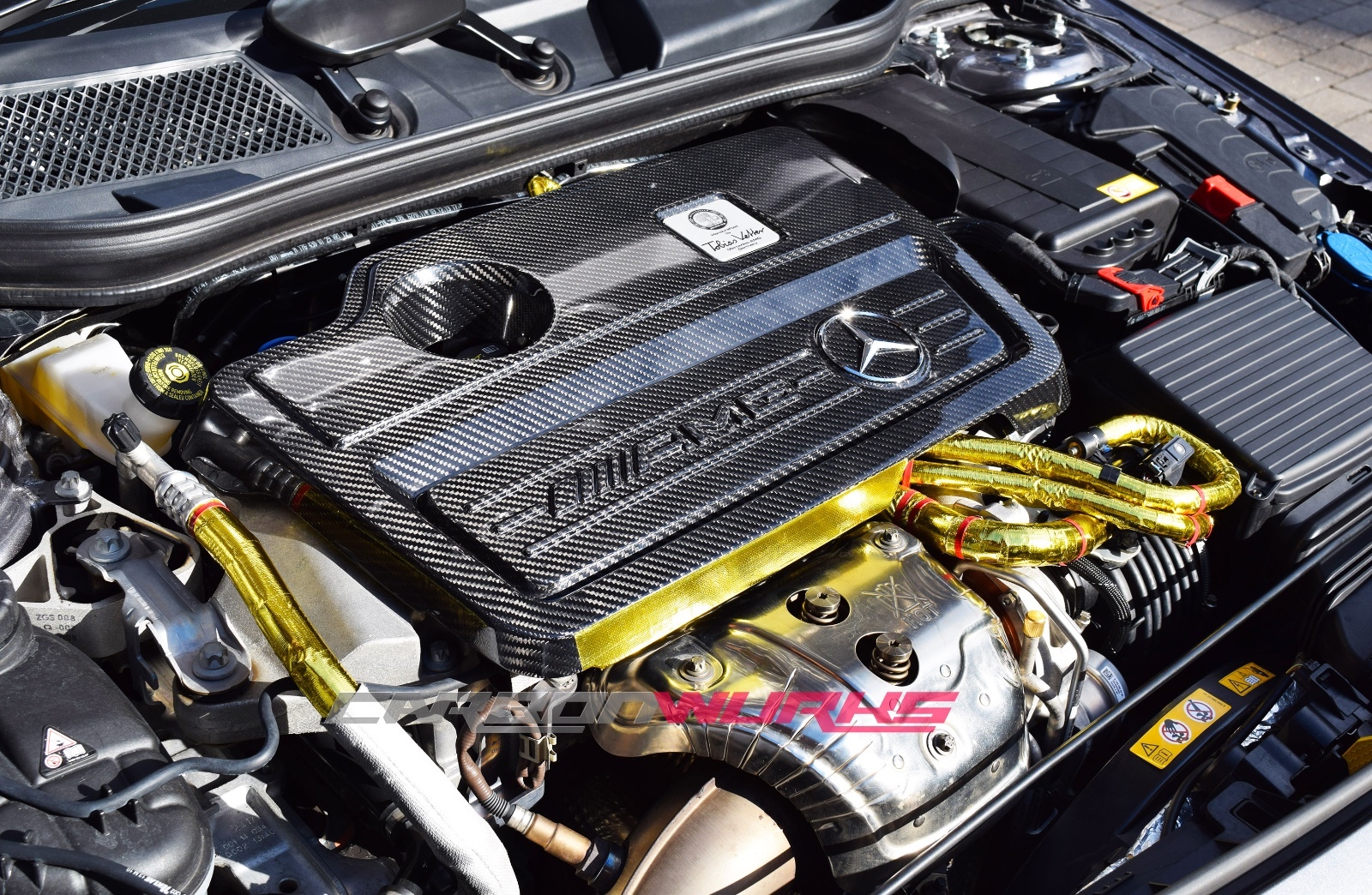 本物美品Mercedes AMG エンジンカバー A45 CLA45 GLA45 Yahoo!オークション - メルセデス・ベンツ AMGエンジンカバー