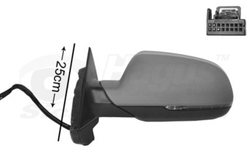 Retroviseur Audi A3 De 06/2010 A 08/2012 5 Portes Gauche Chauffeur Rabat Manuel