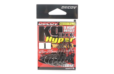 Decoy Worm 13KG Hyper Extra Heavy Duty Offset Worm Hooks Size 1 (1573)