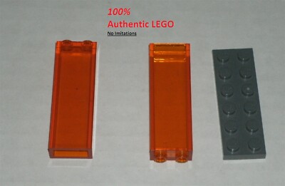 LEGO NEW 1x2x5 Transparent Orange Brick (2x) 6251286 Brick 35274