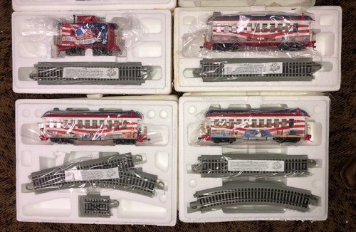 BACHMANN HAWTHORNE VILLAGE SPIRIT OF AMERICA TRAIN SET 11 PC COMPLETE LARGE SET