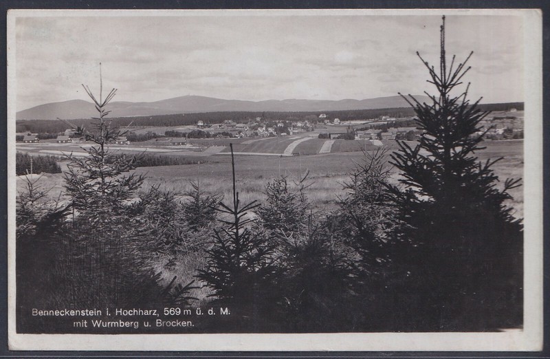 53746) Ak Benneckenstein Harz Mit Wurmberg Und Brocken 1949
