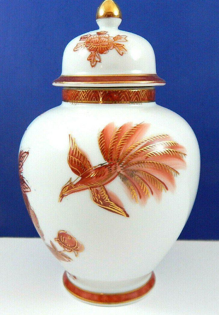 Andrea By Sadek Flowers Gold Trim Japanese Urn with Lid