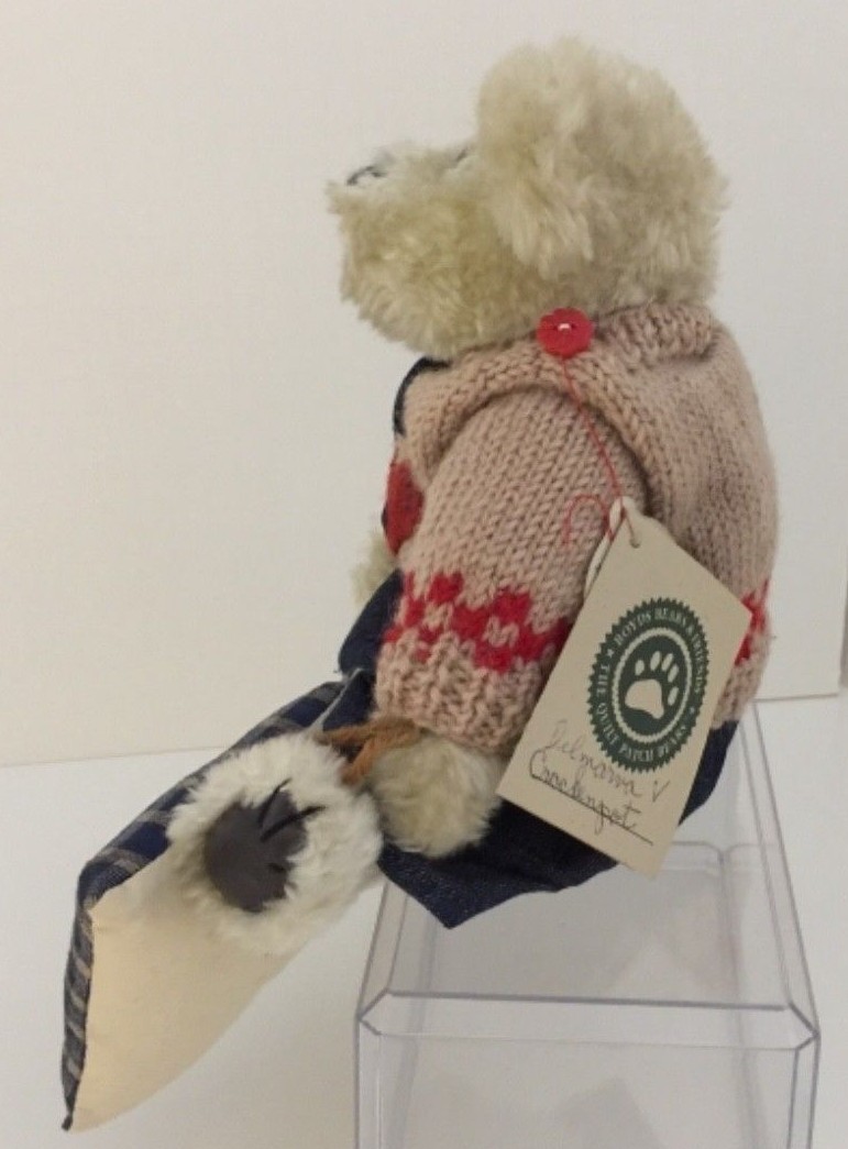 Boyds Bears & Friends DELMARVA V. CRACKENPOT Plush Bear w movable joints - quilt