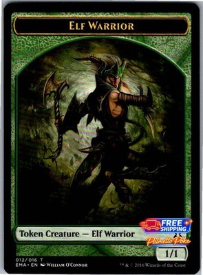 Elf Warrior Token 12 Token Eternal Masters MTG Lightly Played