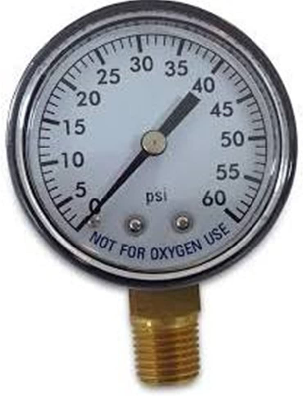 Pool Spa Filter Water Pressure Gauge 0-60 PSI Bottom Mount 1