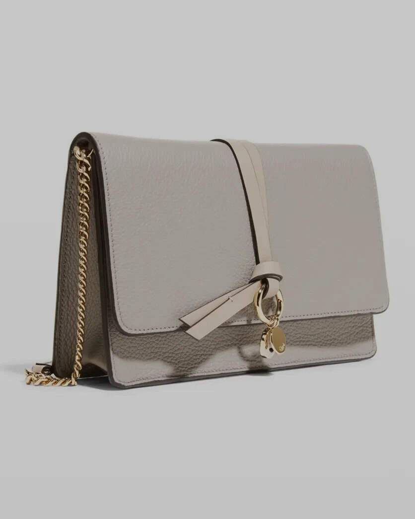 【CHLOE】ALPHABET SHOULDER BAG Chloe Alphabet Pebbled Leather Chain Clutch Bag | Neiman Marcus