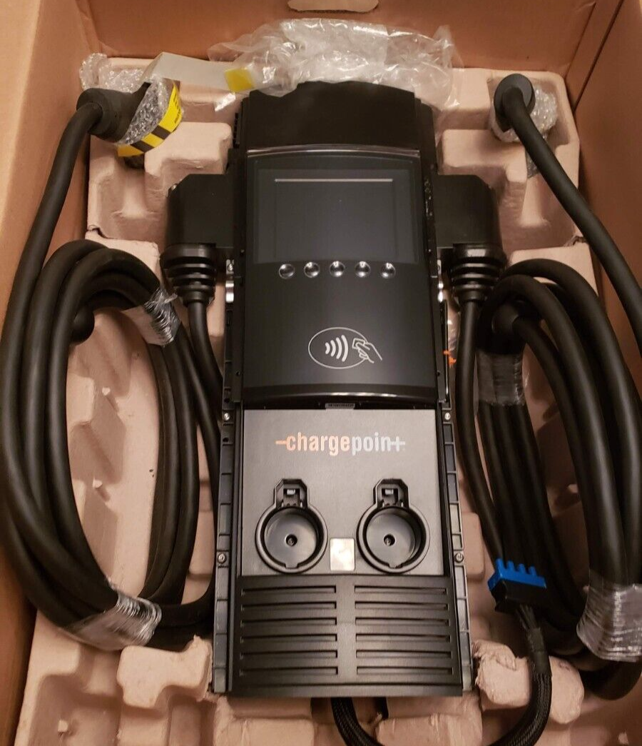 ChargePoint CT4000 Dual EV Charge Station Head CT4020HDGW 2 Cablesの