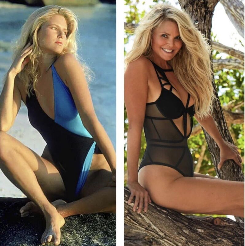 CHRISTIE BRINKLEY - TWO SEXY ONE PIECES !!