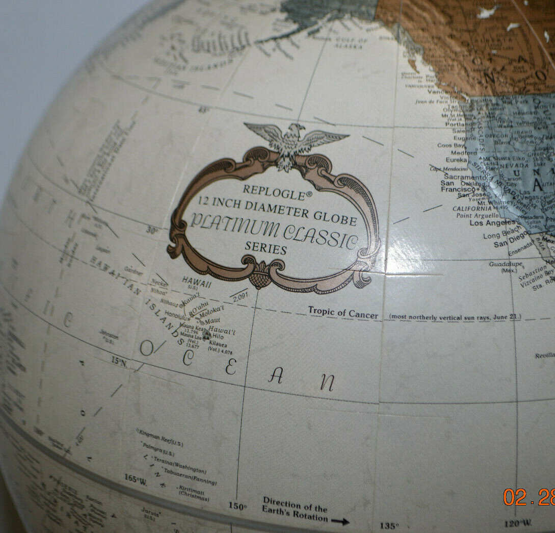 Replogle - 12 Inch Globe - Platinum Classic Series - Vintage Look Raised Relief